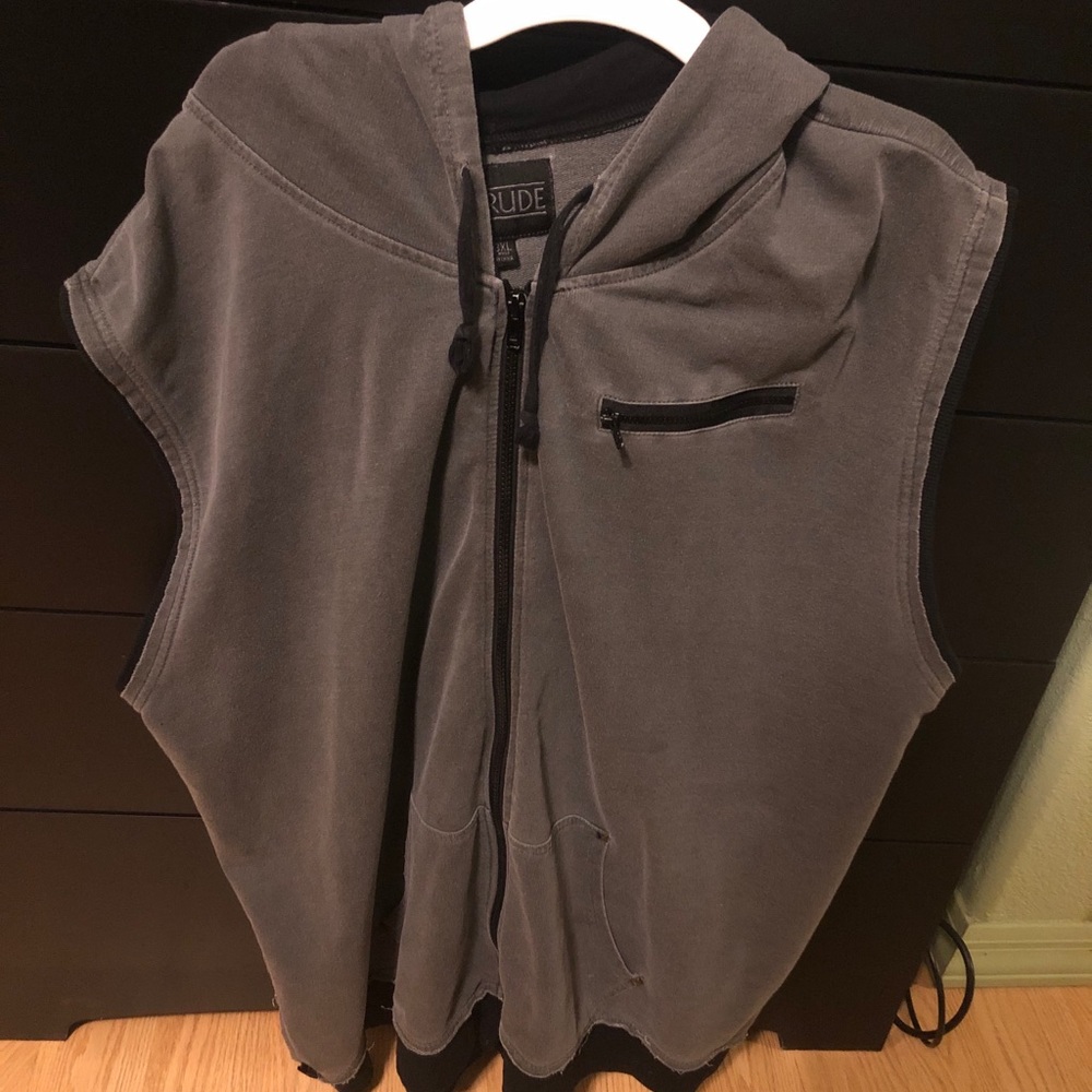 XXX Rude Zip Up Hoodie Vest